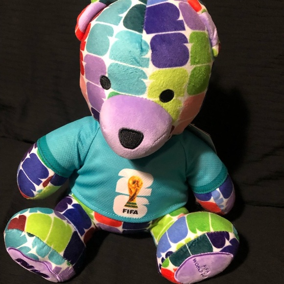 Fifa Other - FIFA World Cup 2026 10-Inch Colorful Bear Plush - Official 2026 World Cup Rare